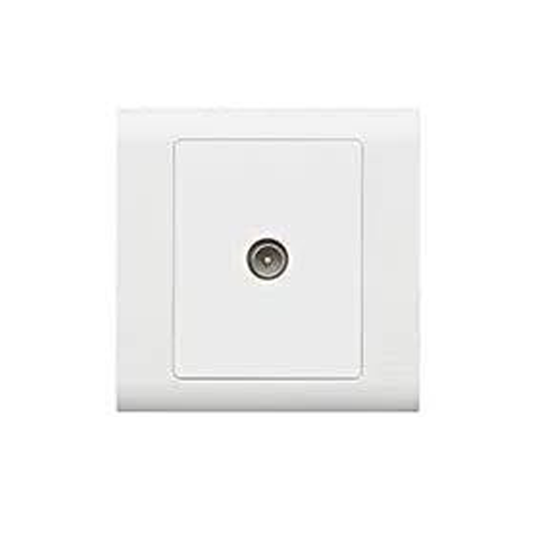 MK Essentials 1 Gang Single Outlet Male Non-isolated TV