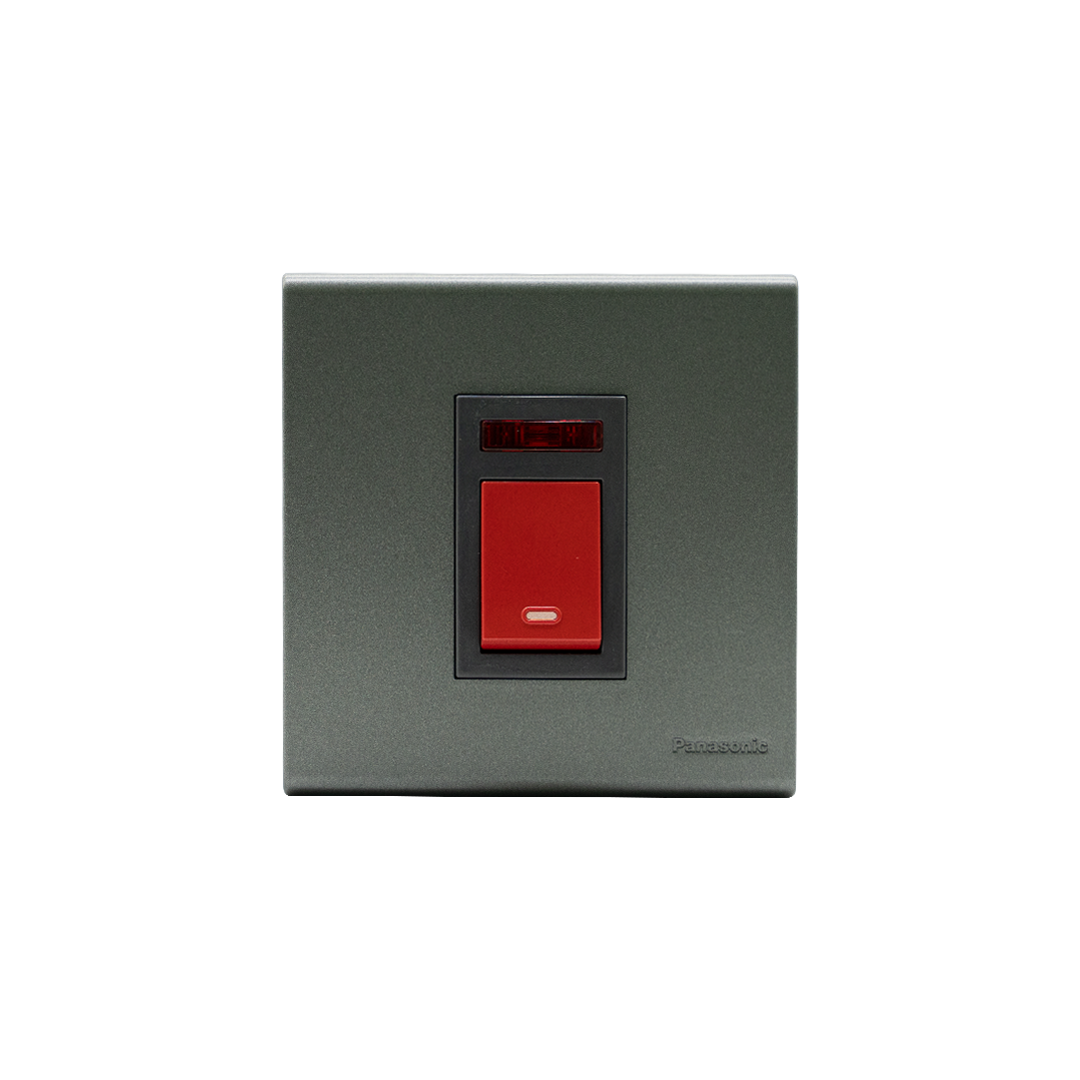 45A DP SWITCH WITH NEON 3X3 REFINA METALLIC GRAY WNBP5428690MHK – PANASONIC