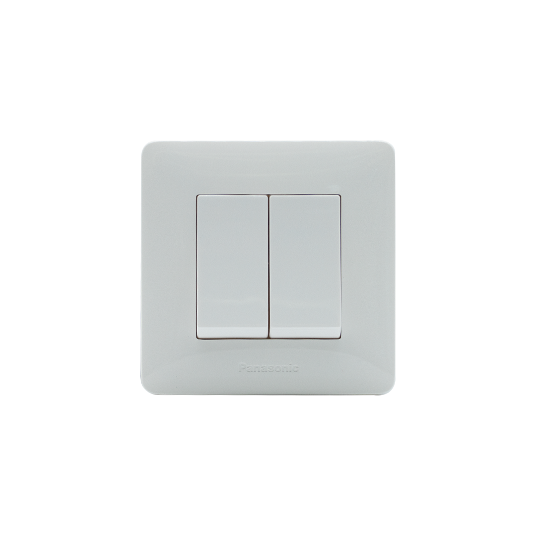 Simplus Switches 1-Gang 2-Device 1Way Single Pole White Switch 10AX, Full Set, WSBC5021W