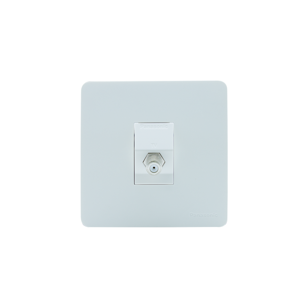 Panasonic 1G TV Outlet (SAT) F Type Ovelle White WYLGP2120W – 1 Year Warranty | Panasonic Electronics & Wiring Accessories