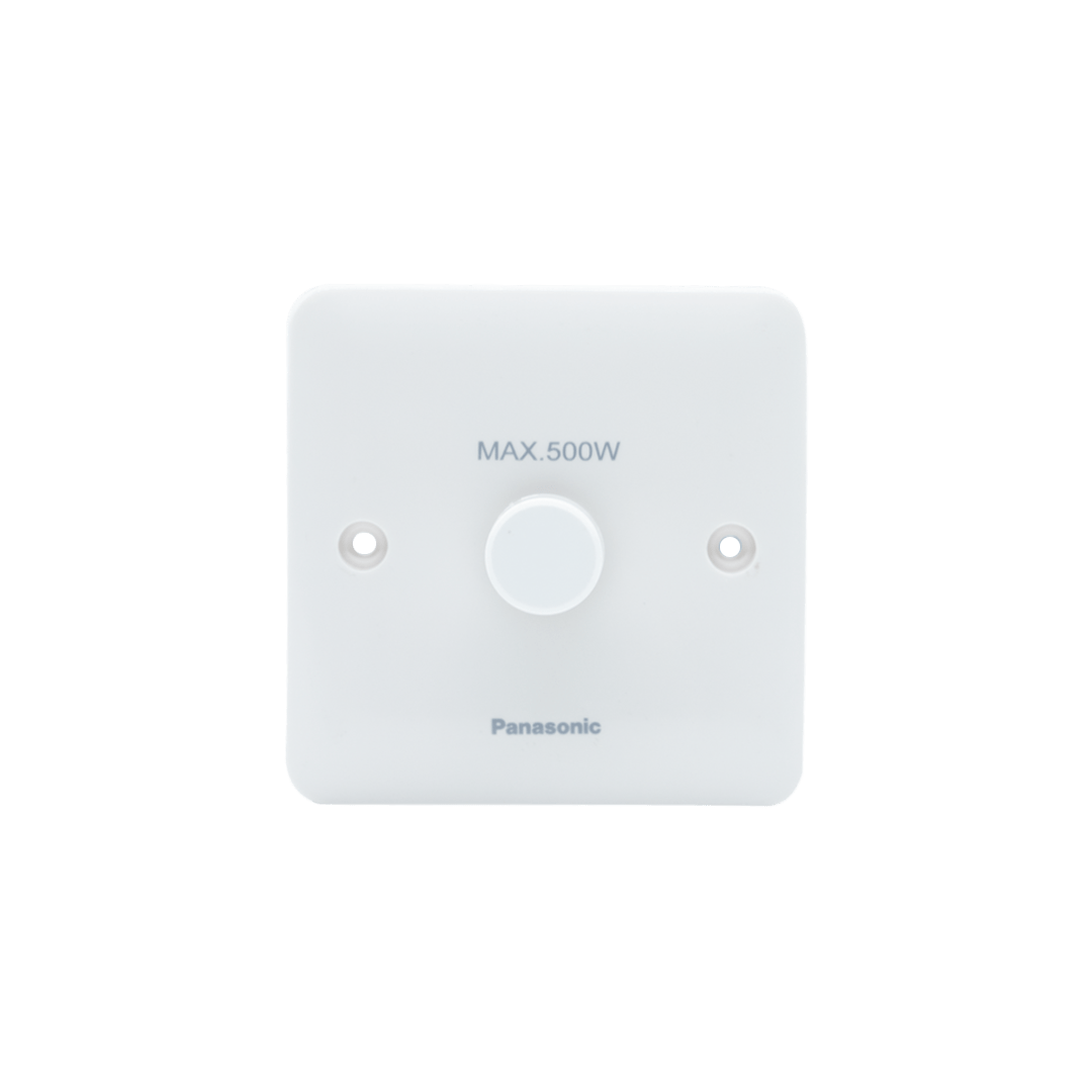 Panasonic 1Gang 2W Dimmer 500w Push on/off Harmony White WBC4211