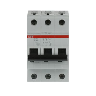 ABB Miniature Circuit Breaker – S200 – 3P – 40 A – C – (AC) 6 kA