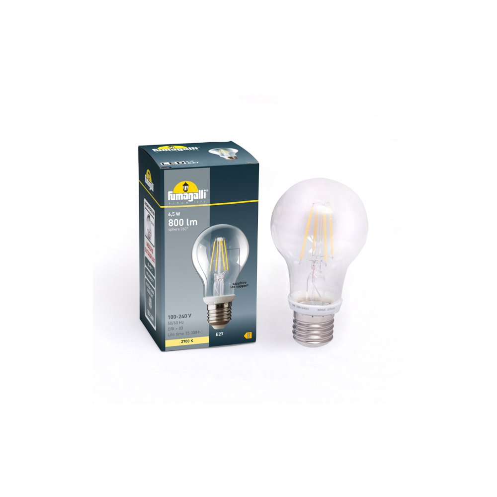 Fumagalli E27 Filament LED Lamp 6 Watt 2700K