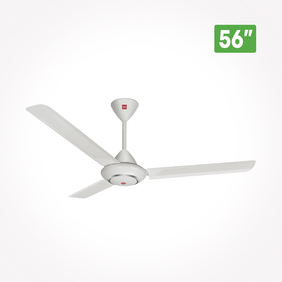 KDK Standard Ceiling Fan 56″ White Silver Ring