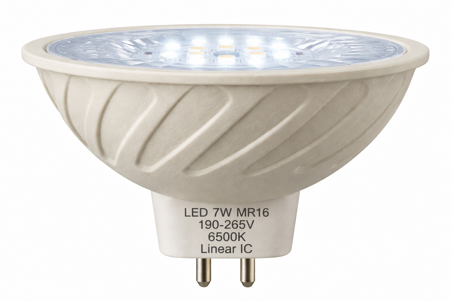 YYC-7006G – 7W GU10 LED Bulb (6500K, 190-265V, Linear IC)